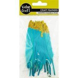AussieSuperStore Art & Craft Essentials Goose Feathers with Glitter Tip (in 4 colors) Goose Feathers with Glitter Tip (in 4 colors) | Artificial Craft Feathers